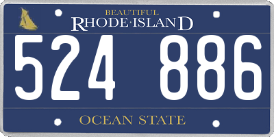 RI license plate 524886