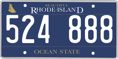 RI license plate 524888