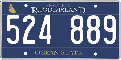 RI license plate 524889
