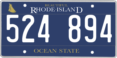 RI license plate 524894