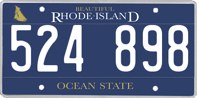RI license plate 524898