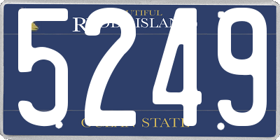 RI license plate 5249