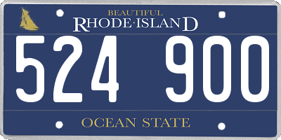 RI license plate 524900