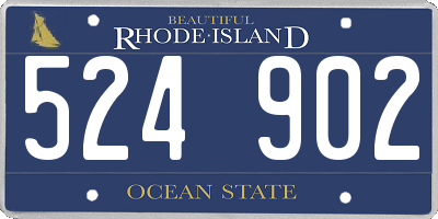RI license plate 524902