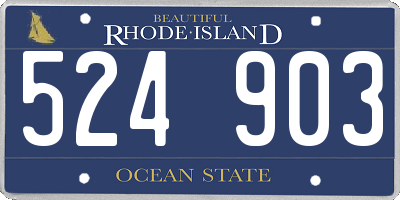 RI license plate 524903