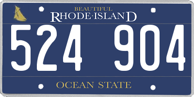 RI license plate 524904