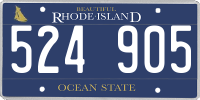 RI license plate 524905