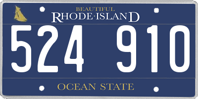 RI license plate 524910