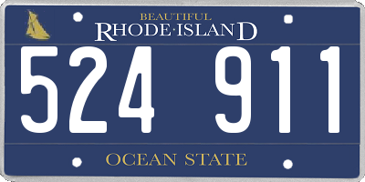 RI license plate 524911