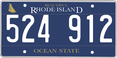 RI license plate 524912