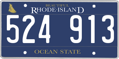 RI license plate 524913