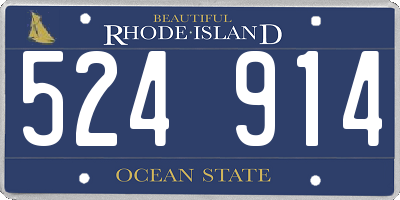 RI license plate 524914