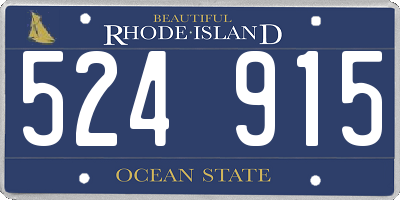 RI license plate 524915