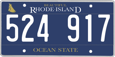 RI license plate 524917
