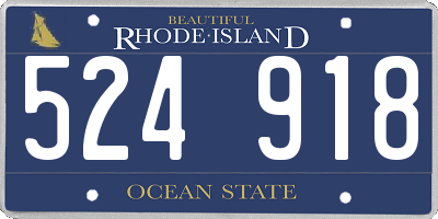 RI license plate 524918
