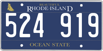 RI license plate 524919