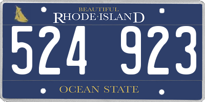RI license plate 524923