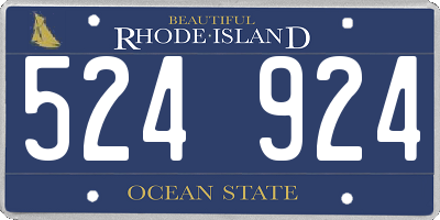 RI license plate 524924