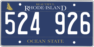 RI license plate 524926
