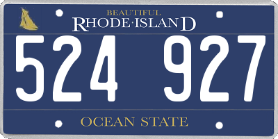 RI license plate 524927