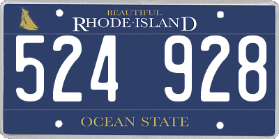 RI license plate 524928