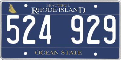 RI license plate 524929