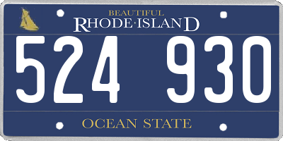 RI license plate 524930