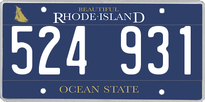RI license plate 524931