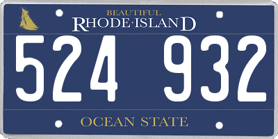 RI license plate 524932