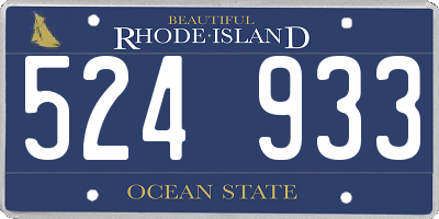 RI license plate 524933