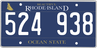 RI license plate 524938