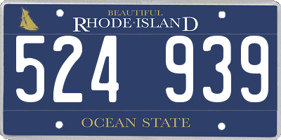 RI license plate 524939