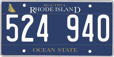 RI license plate 524940