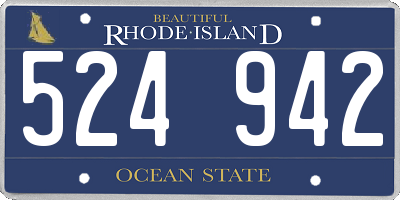 RI license plate 524942