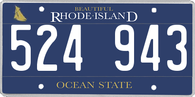RI license plate 524943