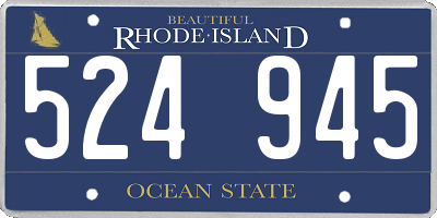 RI license plate 524945