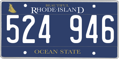 RI license plate 524946