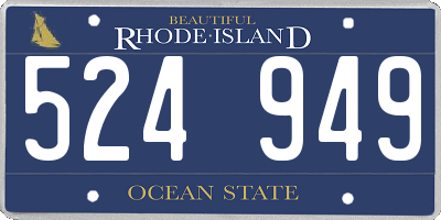 RI license plate 524949