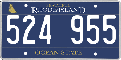 RI license plate 524955
