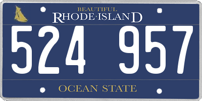 RI license plate 524957