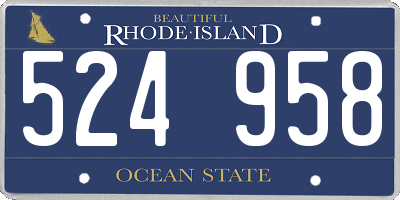 RI license plate 524958