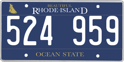 RI license plate 524959