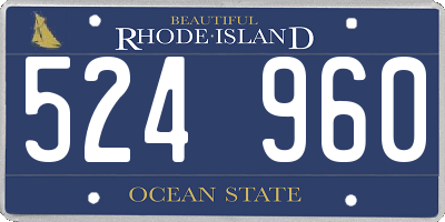 RI license plate 524960