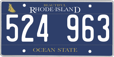 RI license plate 524963