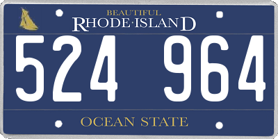 RI license plate 524964
