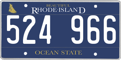 RI license plate 524966