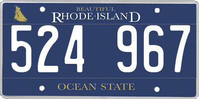 RI license plate 524967