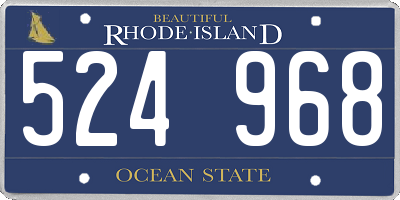 RI license plate 524968