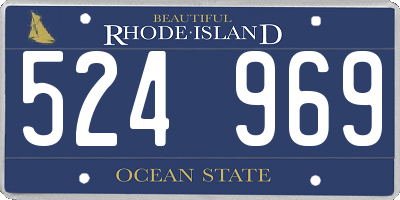 RI license plate 524969