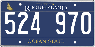 RI license plate 524970